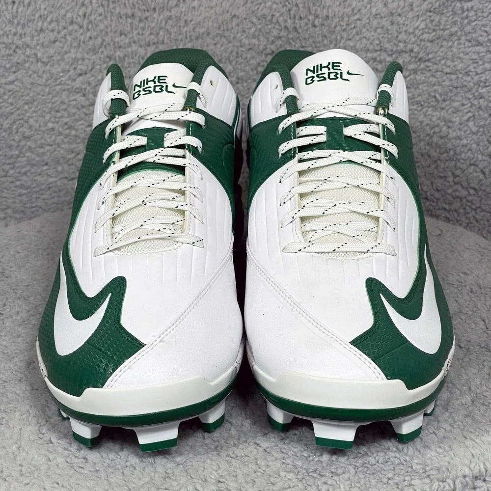 Nike Air MVP Baseball Mens Size 16 Baseball Cleats Shoes Green White